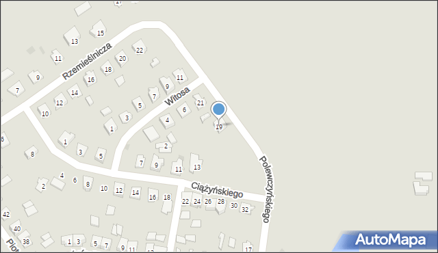 Mrocza, Polewczyńskiego-Połomskiego Wacława, 19, mapa Mrocza