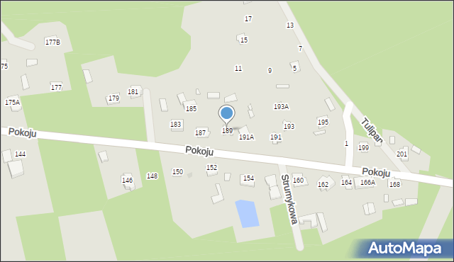 Mrozy, Pokoju, 189, mapa Mrozy