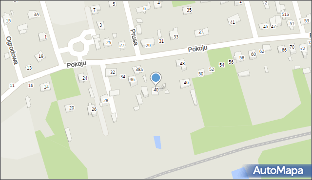 Mrozy, Pokoju, 42, mapa Mrozy