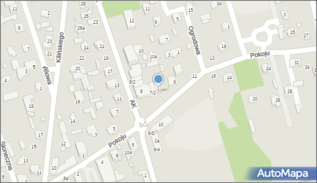 Mrozy, Pokoju, 7/3, mapa Mrozy