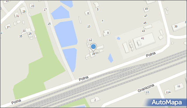 Mrozy, Polna, 16, mapa Mrozy