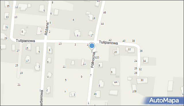 Mścice, Północna, 15, mapa Mścice