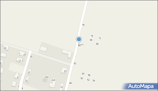 Mścice, Północna, 64, mapa Mścice
