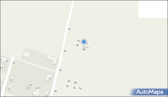 Mścice, Północna, 68, mapa Mścice