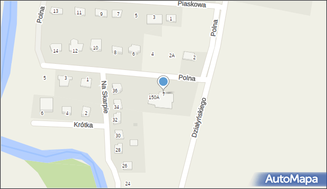 Mszanowo, Polna, 7, mapa Mszanowo