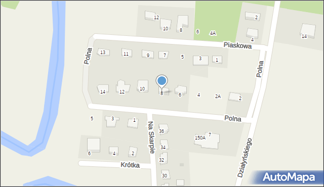 Mszanowo, Polna, 8, mapa Mszanowo