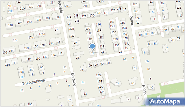 Mysiadło, Polna, 11, mapa Mysiadło