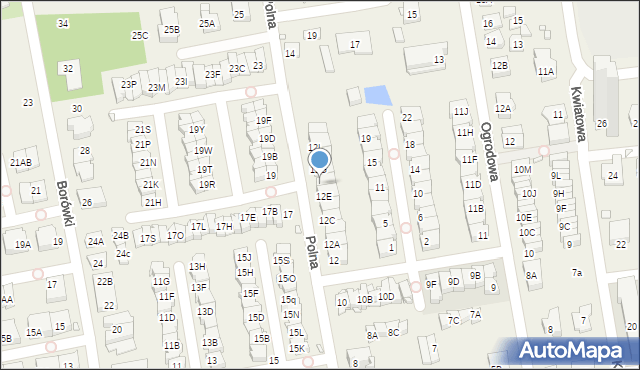 Mysiadło, Polna, 12F, mapa Mysiadło