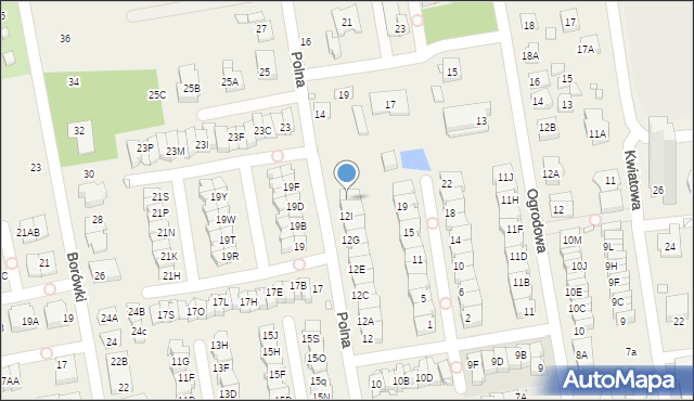 Mysiadło, Polna, 12J, mapa Mysiadło