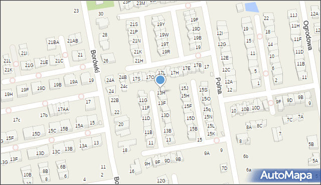 Mysiadło, Polna, 13H, mapa Mysiadło