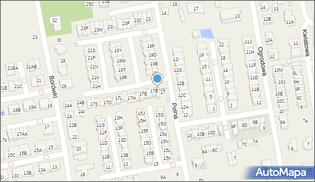 Mysiadło, Polna, 17A, mapa Mysiadło