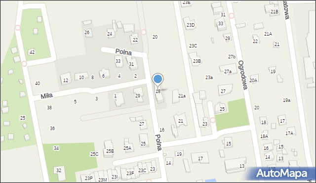 Mysiadło, Polna, 18, mapa Mysiadło