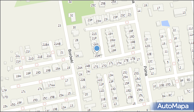 Mysiadło, Polna, 21H, mapa Mysiadło