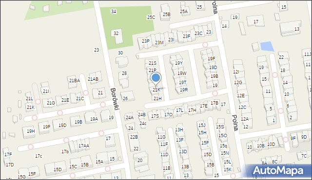 Mysiadło, Polna, 21K, mapa Mysiadło