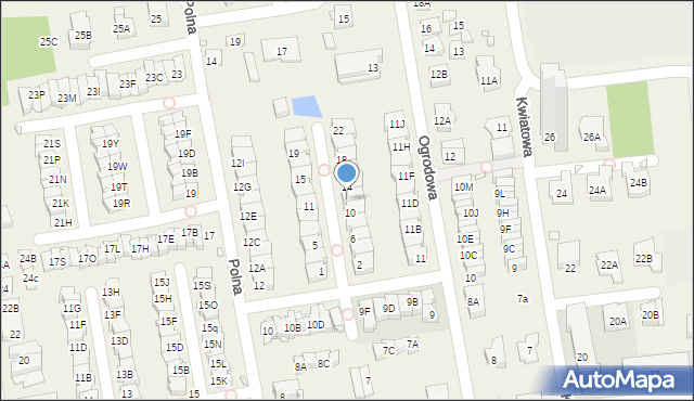 Mysiadło, Polnych Kwiatów, 12, mapa Mysiadło