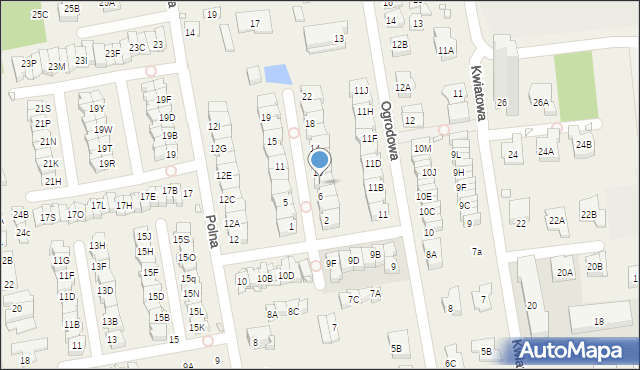 Mysiadło, Polnych Kwiatów, 8, mapa Mysiadło