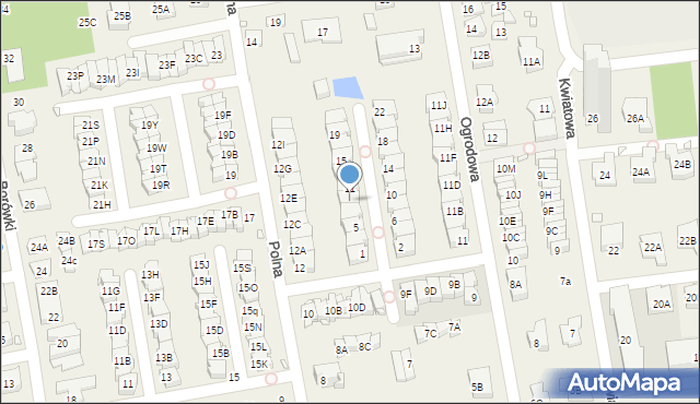 Mysiadło, Polnych Kwiatów, 9, mapa Mysiadło