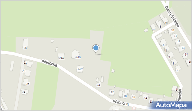 Myślibórz, Północna, 24d, mapa Myślibórz