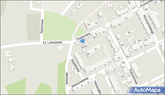 Myślibórz, Pomorska, 4A, mapa Myślibórz