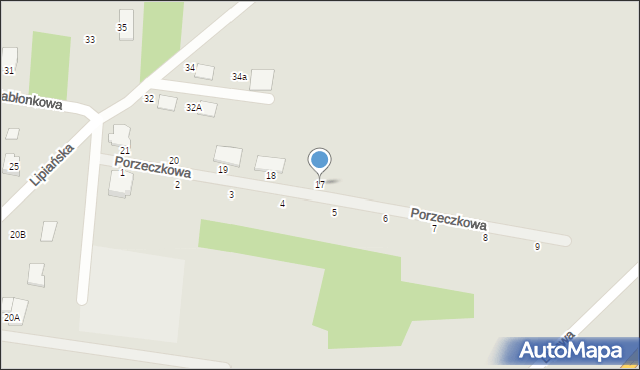 Myślibórz, Porzeczkowa, 17, mapa Myślibórz