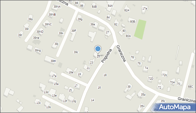 Mysłowice, Pogodna, 25, mapa Mysłowice