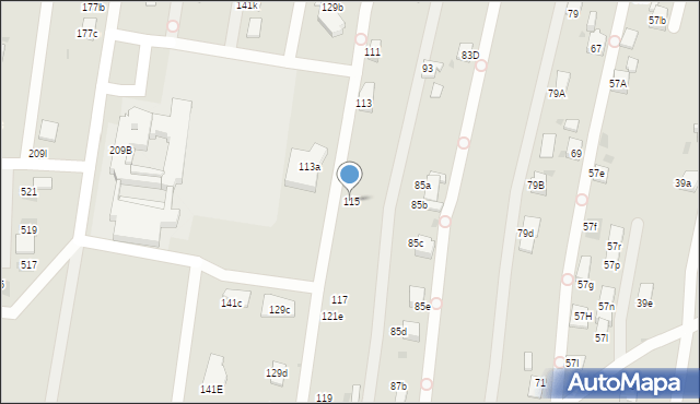Mysłowice, Polskiego Czerwonego Krzyża, 115, mapa Mysłowice