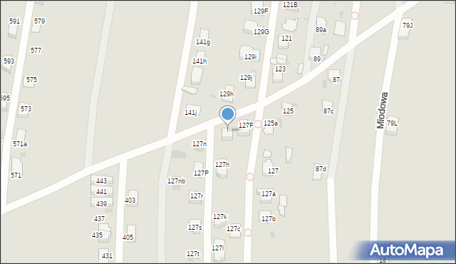 Mysłowice, Polskiego Czerwonego Krzyża, 127g, mapa Mysłowice