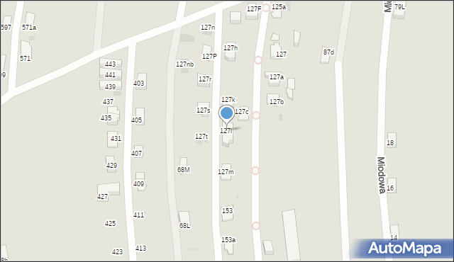 Mysłowice, Polskiego Czerwonego Krzyża, 127l, mapa Mysłowice