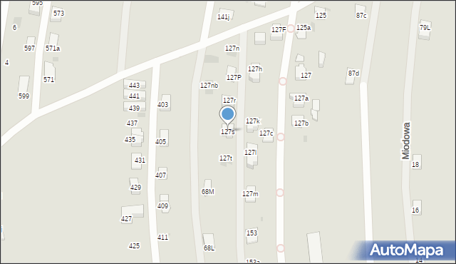 Mysłowice, Polskiego Czerwonego Krzyża, 127s, mapa Mysłowice