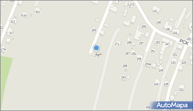 Mysłowice, Polskiego Czerwonego Krzyża, 279, mapa Mysłowice