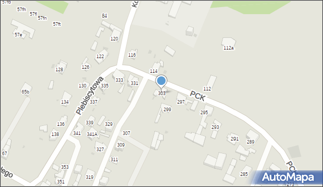 Mysłowice, Polskiego Czerwonego Krzyża, 303, mapa Mysłowice