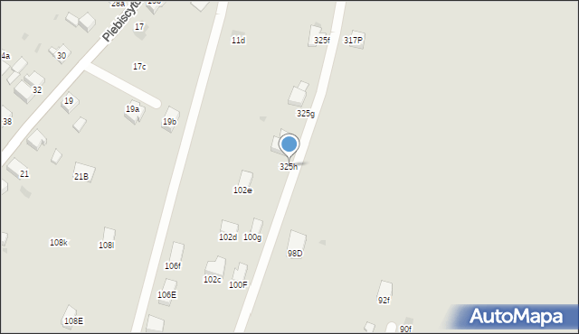 Mysłowice, Polskiego Czerwonego Krzyża, 325h, mapa Mysłowice