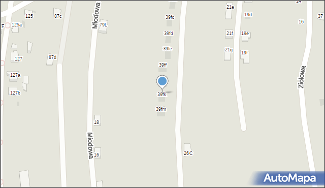 Mysłowice, Polskiego Czerwonego Krzyża, 39fk, mapa Mysłowice