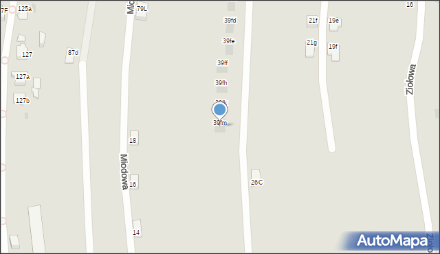 Mysłowice, Polskiego Czerwonego Krzyża, 39fn, mapa Mysłowice