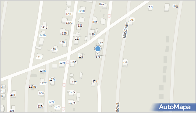 Mysłowice, Polskiego Czerwonego Krzyża, 87c, mapa Mysłowice