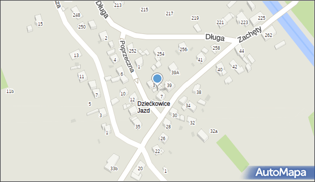 Mysłowice, Poprzeczna, 5, mapa Mysłowice