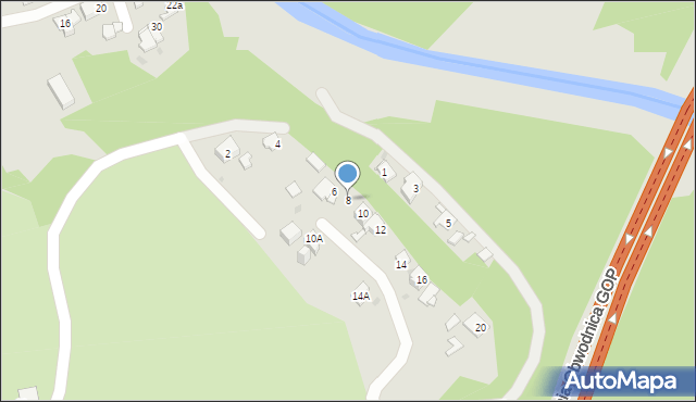 Mysłowice, Podgórska, 8, mapa Mysłowice