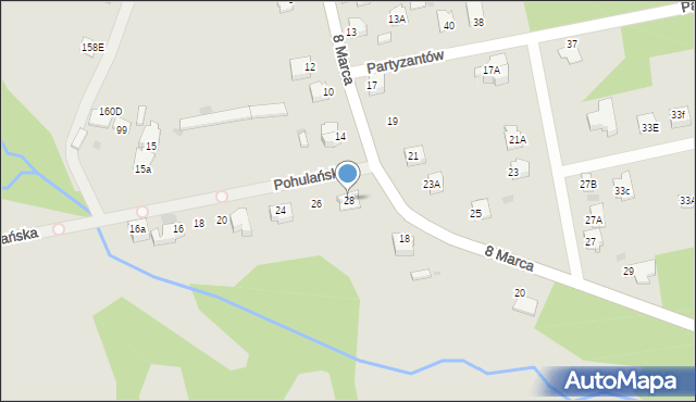 Myszków, Pohulańska, 28, mapa Myszków