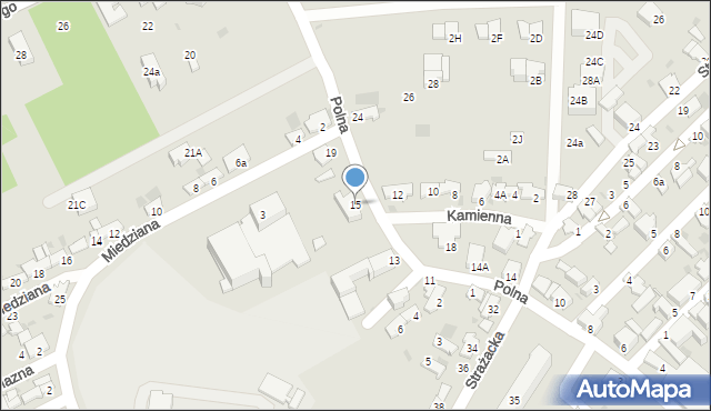 Myszków, Polna, 15, mapa Myszków