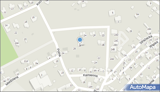 Myszków, Polna, 28, mapa Myszków