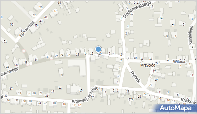Myszków, Poniatowskiego, 3, mapa Myszków