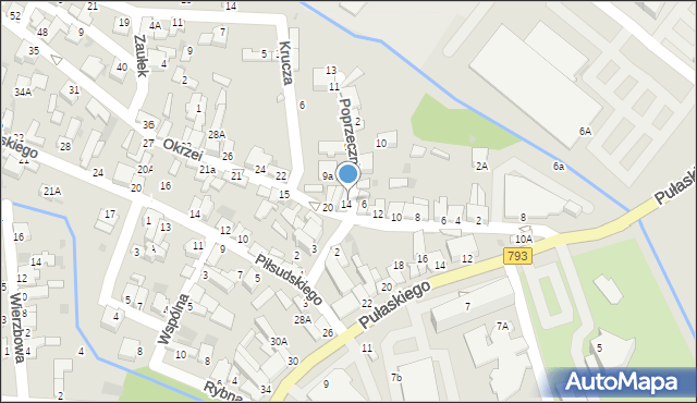 Myszków, Poprzeczna, 7, mapa Myszków