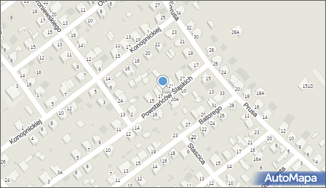 Myszków, Powstańców Śląskich, 19, mapa Myszków