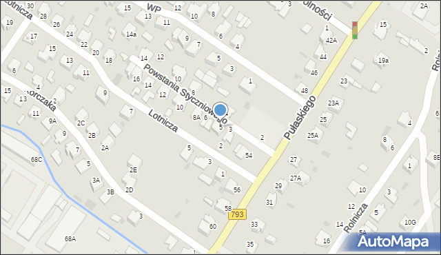 Myszków, Powstania Styczniowego, 5, mapa Myszków