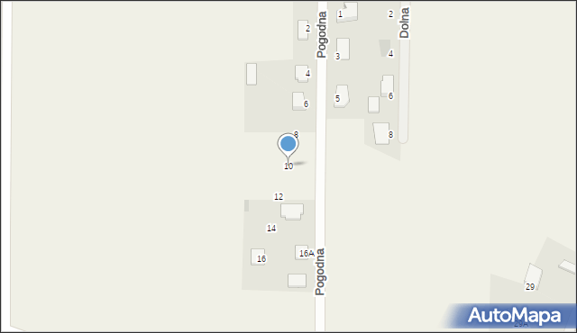 Myszyniec Stary, Pogodna, 10, mapa Myszyniec Stary