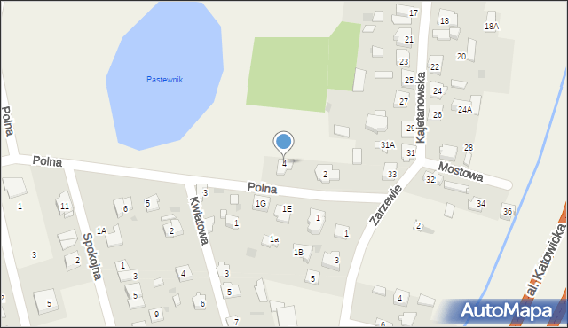 Nadarzyn, Polna, 4, mapa Nadarzyn