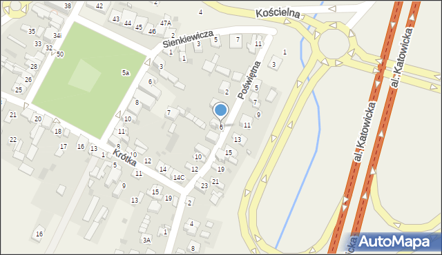 Nadarzyn, Poświętna, 6, mapa Nadarzyn