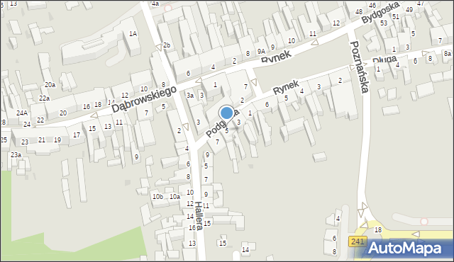 Nakło nad Notecią, Podgórna, 5, mapa Nakło nad Notecią