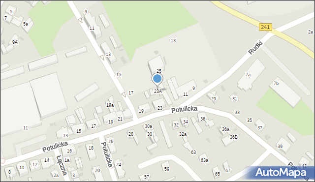 Nakło nad Notecią, Potulicka, 23A, mapa Nakło nad Notecią