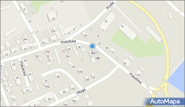 Nakło nad Notecią, Potulicka, 36a, mapa Nakło nad Notecią